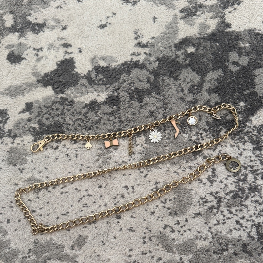 Kate Spade gold chain Charm belt